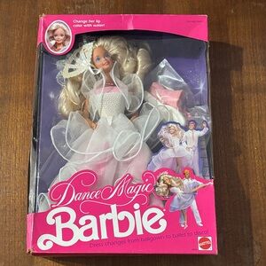 1989 Mattel Dance Magic Barbie - Pink and White Ensemble
